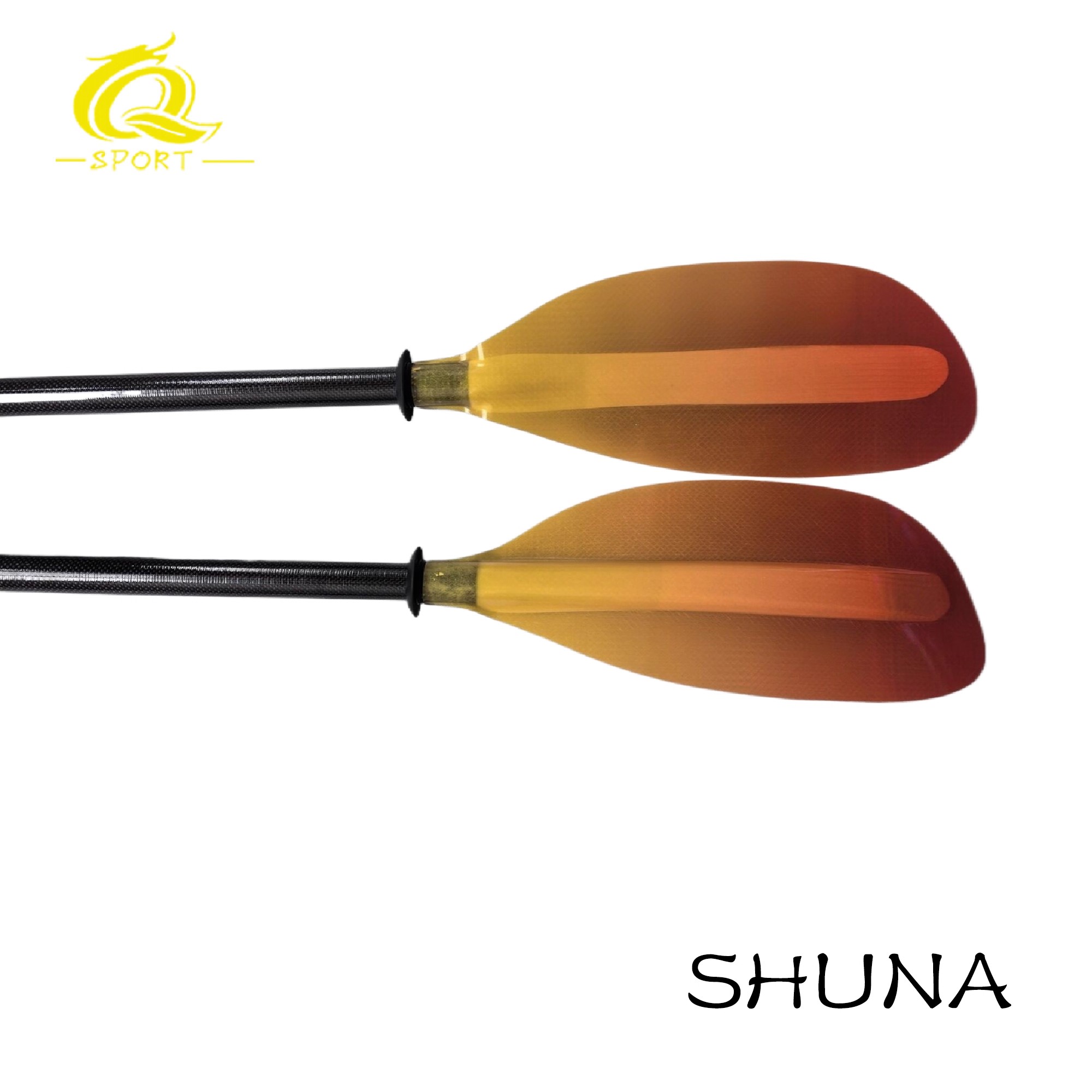 Kayak Paddle Carbon 2 Piece - QQSPORT พายเรือคายัค 2 ชิ้น แกนคาร์บอนและใบพายสี Q45-M