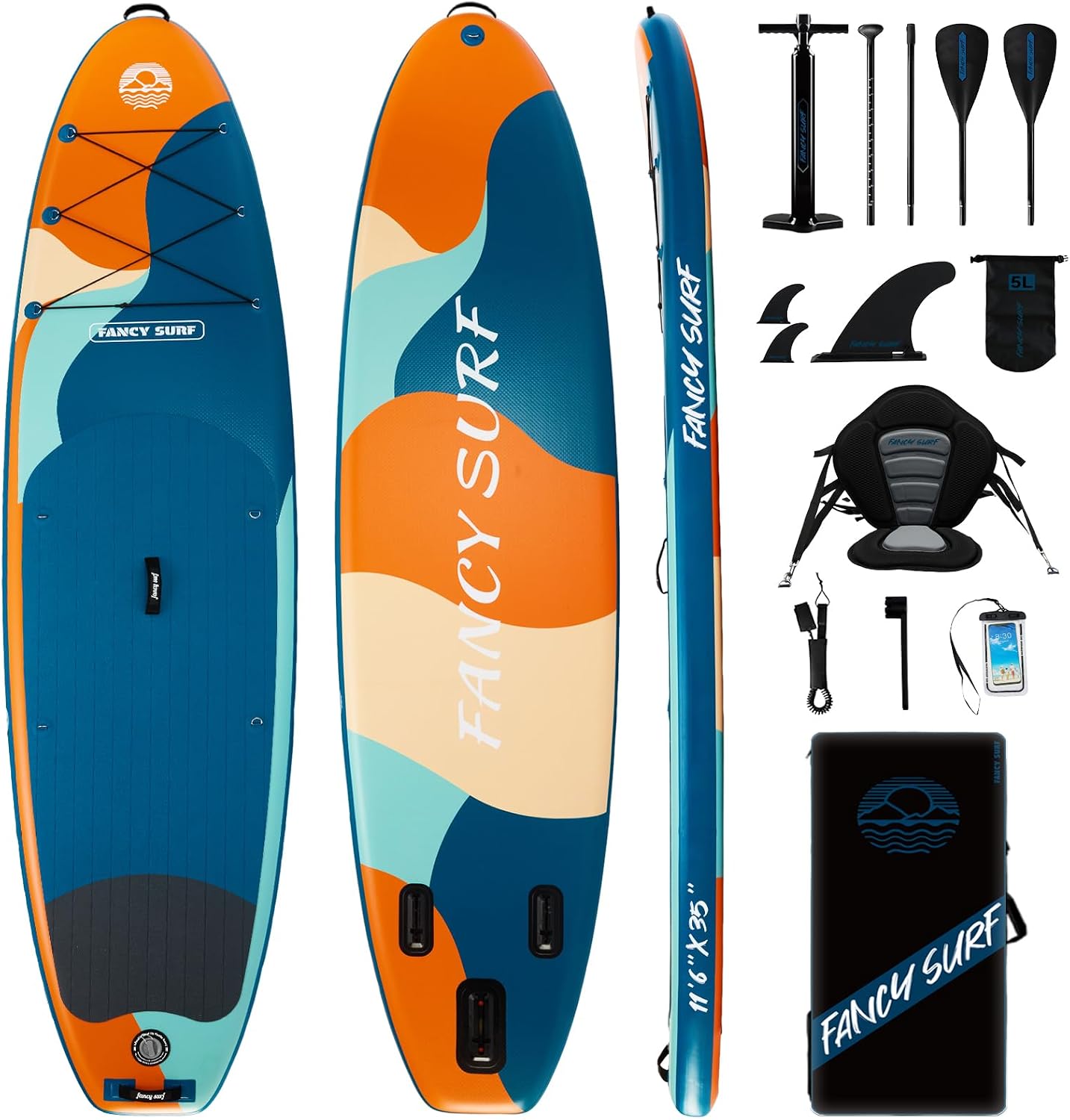 Paddle Board Backpack - กระดานพายลมแบบพองได้ขนาดพิเศษ 11'6