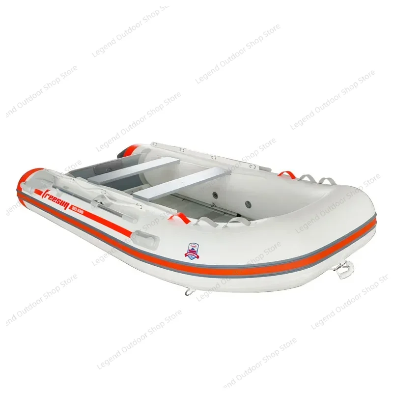 Kayak Inflatable 2 Person - เรือคายัคเป่าลมแบบพื้นแข็งสำหรับ 2 คน, เรือกันกระแทกทนทานต่อการสึกหรอ, เรือตกปลาแบบพกพาสำหรับเล่นเซิร์ฟกลางแจ้ง