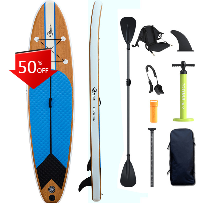 Sup Board 11Ft Inflatable - กระดานโต้คลื่นแบบพองลมขนาด 11 ฟุต สำหรับโยคะและกิจกรรมกลางแจ้ง