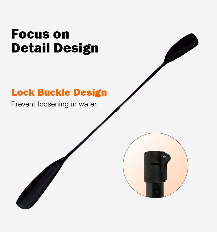 Kayak Paddle Carbon 2 Piece - ไม้พายเรือคายัคแบบปรับได้ 2 ชิ้น ทำจากคาร์บอนไฟเบอร์ 3k ใบพายคู่