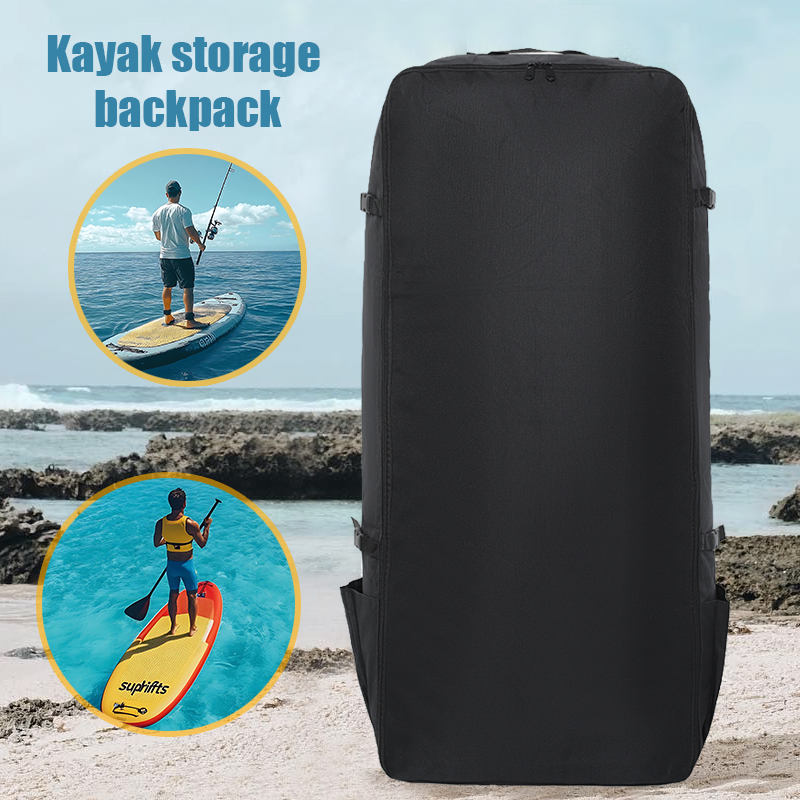 Paddle Board Backpack - กระเป๋าเป้สะพายหลังสำหรับเก็บอุปกรณ์แพดเดิลบอร์ดแบบเป่าลมความจุขนาดใหญ่, กระเป๋าอุปกรณ์กระดานโต้คลื่นแบบพกพาทนทานต่อการสึกหรอ, กระเป๋าเก็บอุปกรณ์กีฬาทางน้ำแบบพับได้สำหรับกิจกรรมกลางแจ้ง