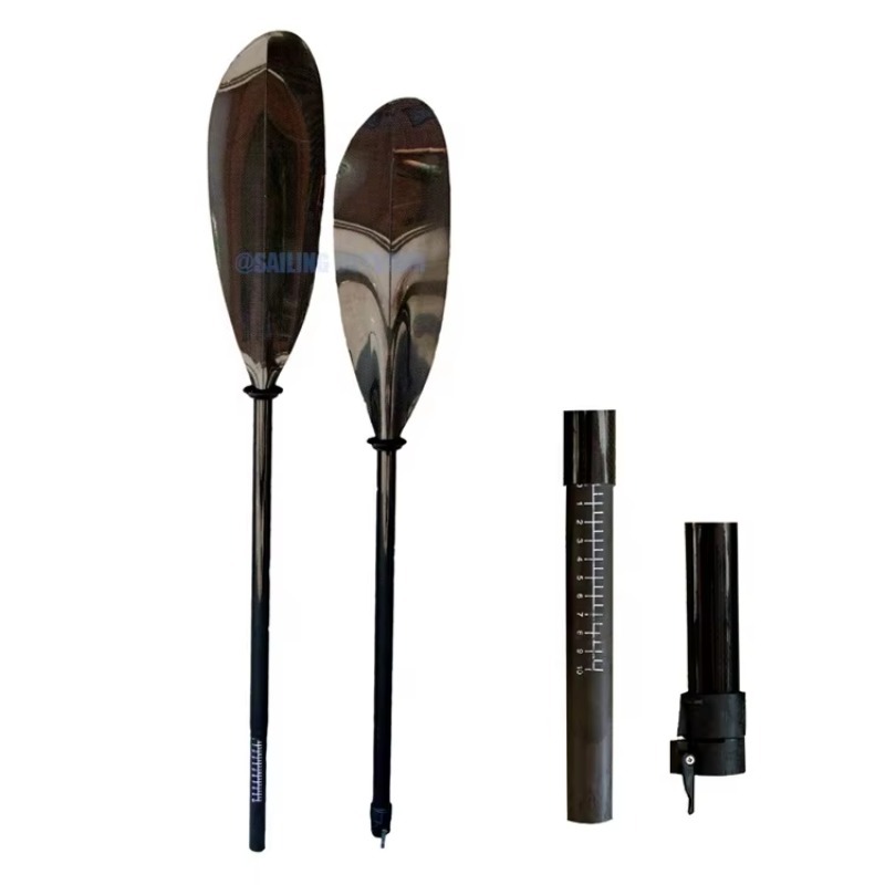 Kayak Paddle Carbon 2 Piece - ไม้พายเรือคายัค/เรือ น้ำหนักเบา 2/4 ชิ้น ทำจากไฟเบอร์กลาสและคาร์บอนไฟเบอร์ 3K