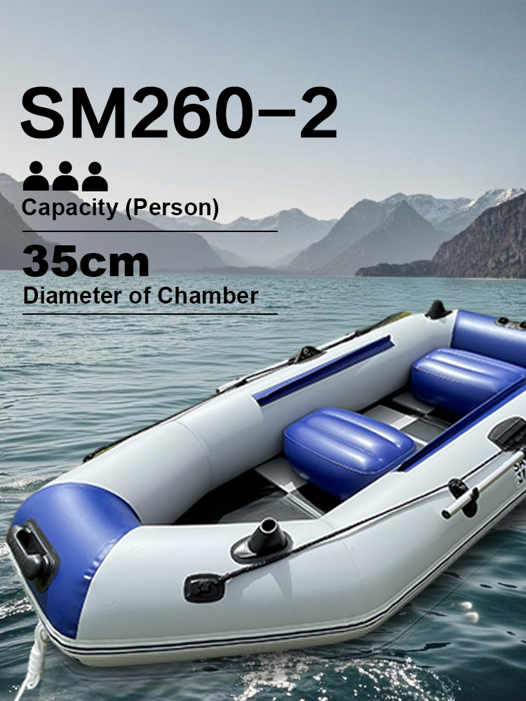 Inflatable Kayak 3 Person - 8.5ft เรือตกปลาพองพับพื้นไม้ท่องเรือและ Racing Kayak สําหรับ 3
