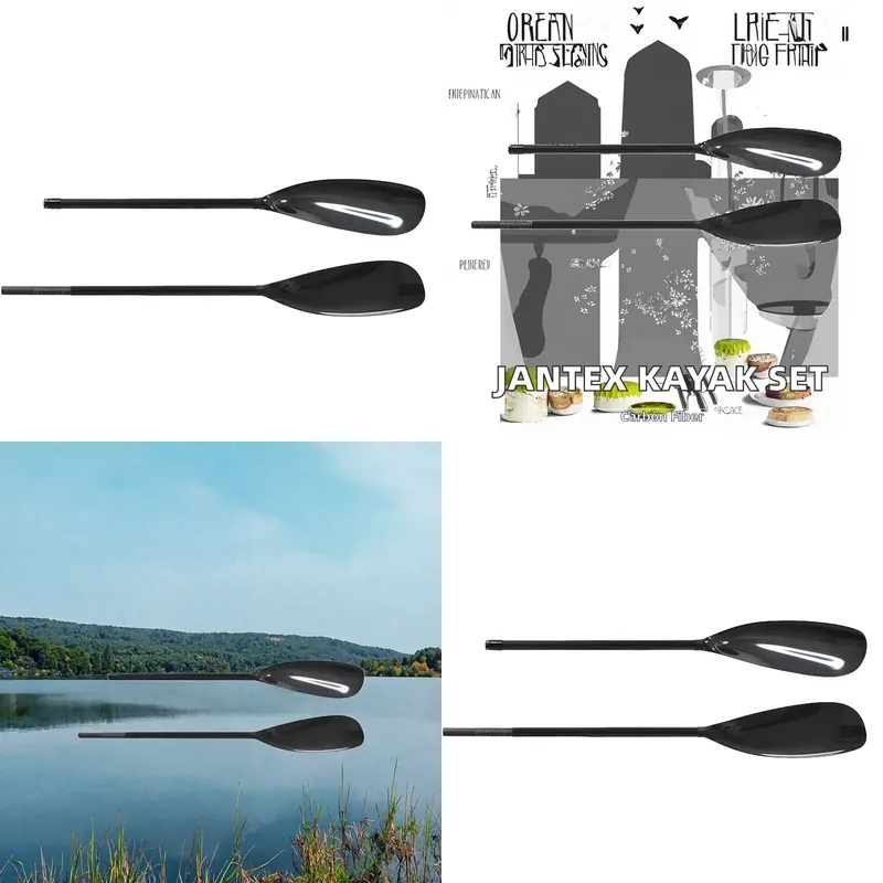 Kayak Paddle Carbon 2 Piece - ไม้พายเรือคายัคคาร์บอนไฟเบอร์ 2 ชิ้น แบบใบพัดทรงกลม พร้อมโลโก้ สำหรับพายเรือคายัคในทะเล