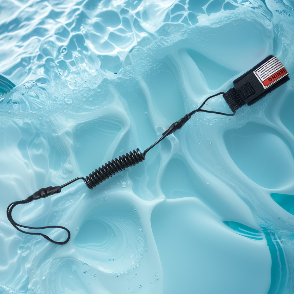 Paddle Board Leash Coiled - สายรัดข้อเท้าแบบขดสำหรับบอร์ด TPU อุปกรณ์เสริมสำหรับเล่นเซิร์ฟและแพดเดิลบอร์ด