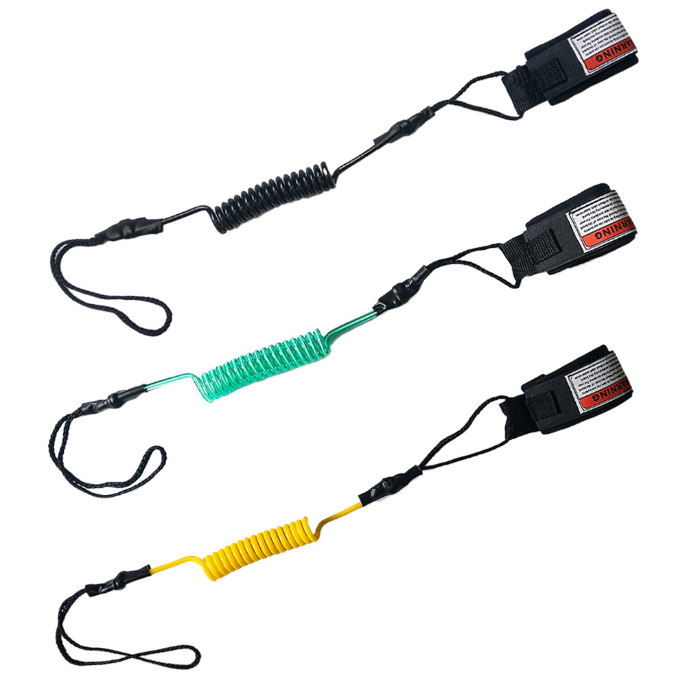 Paddle Board Leash Coiled - สายจูงบอร์ดบอร์ดแบบขด สายรัดข้อเท้าสำหรับบอร์ดแพดเดิลบอร์ด อุปกรณ์เสริมสำหรับการเล่นเซิร์ฟ