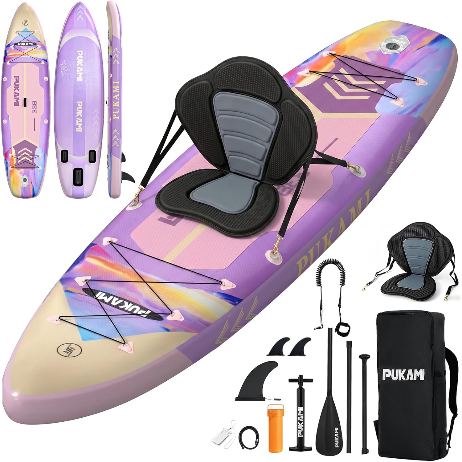 Paddle Board Backpack - กระดานยืนพายแบบเป่าลมขนาดกว้างพิเศษ 11'1