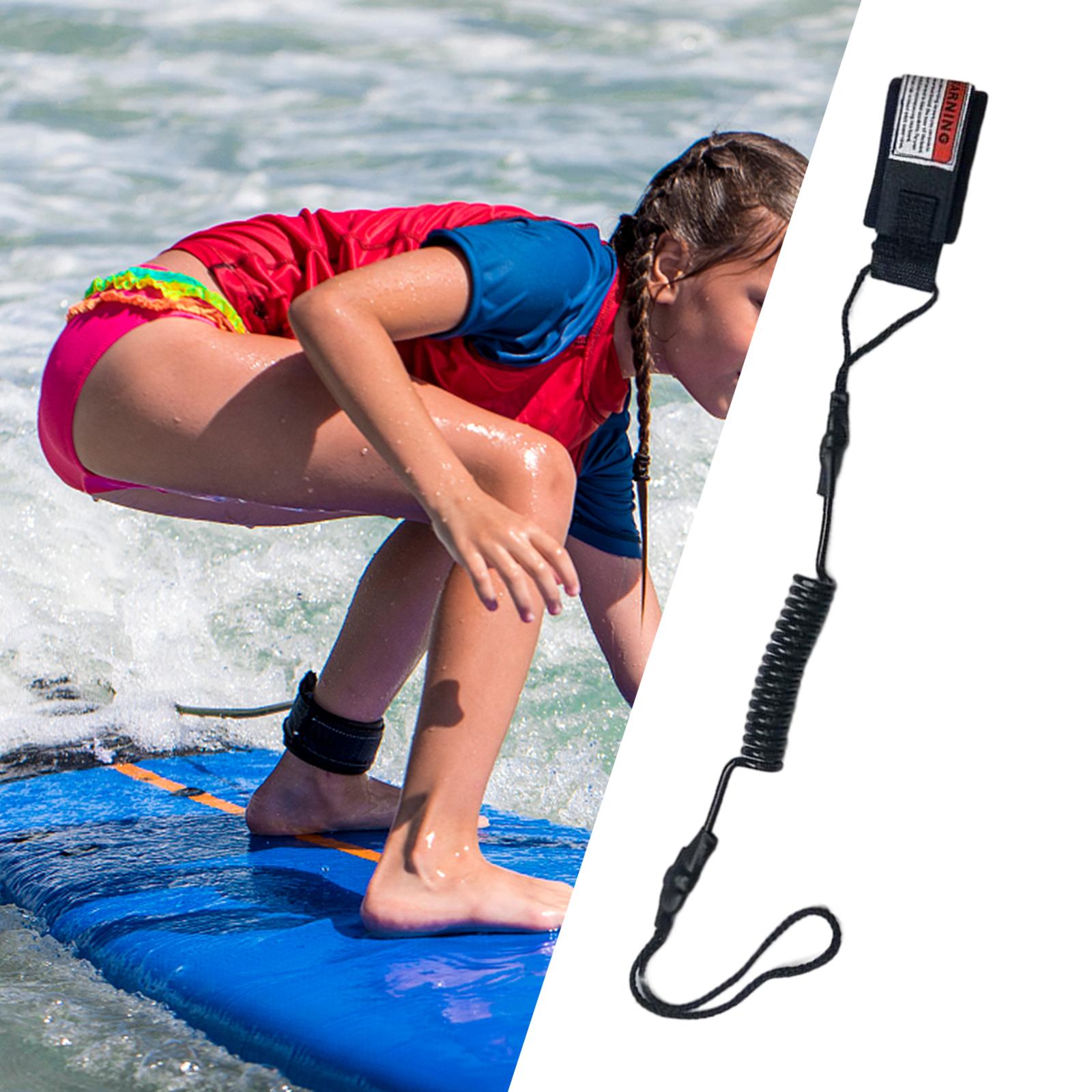 Paddle Board Leash Coiled - สายรัดข้อมือสำหรับกระดานโต้คลื่นและพายเรือแบบมีขดลวด ทนทาน เพื่อความปลอดภัยในการเล่นกีฬาทางน้ำและการผจญภัยกับกระดานยืนพาย (SUP)