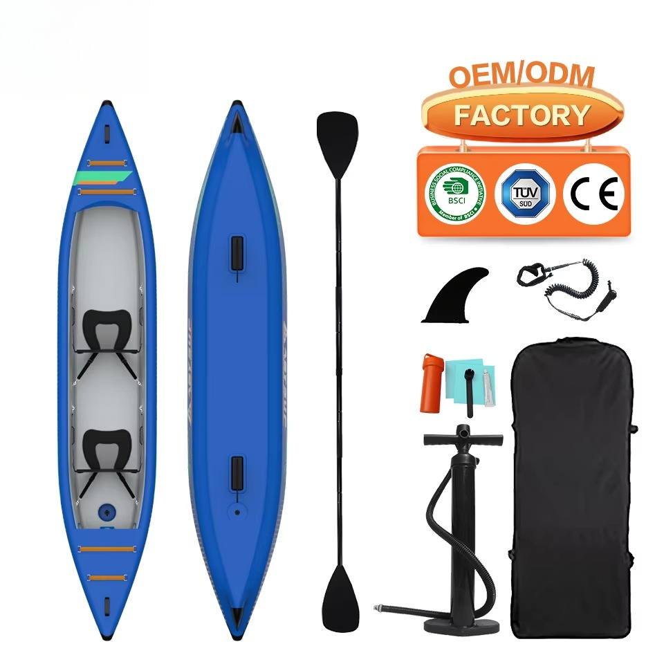 เรือคายัคตกปลาแบบเป่าลม 2 ที่น - Inflatable Kayak 3 Person บทวิจารณ์และราคา