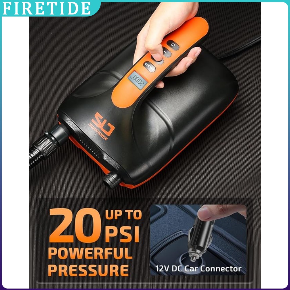 ปั๊มลมไฟฟ้าแบบพกพา 12V สำหรับ  - Paddle Board Electric Pump 20Psi บทวิจารณ์และราคา
