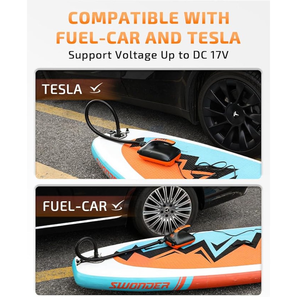 ปั๊มลมไฟฟ้าแบบพกพา 12V สำหรับ  - Paddle Board Electric Pump 20Psi บทวิจารณ์และราคา