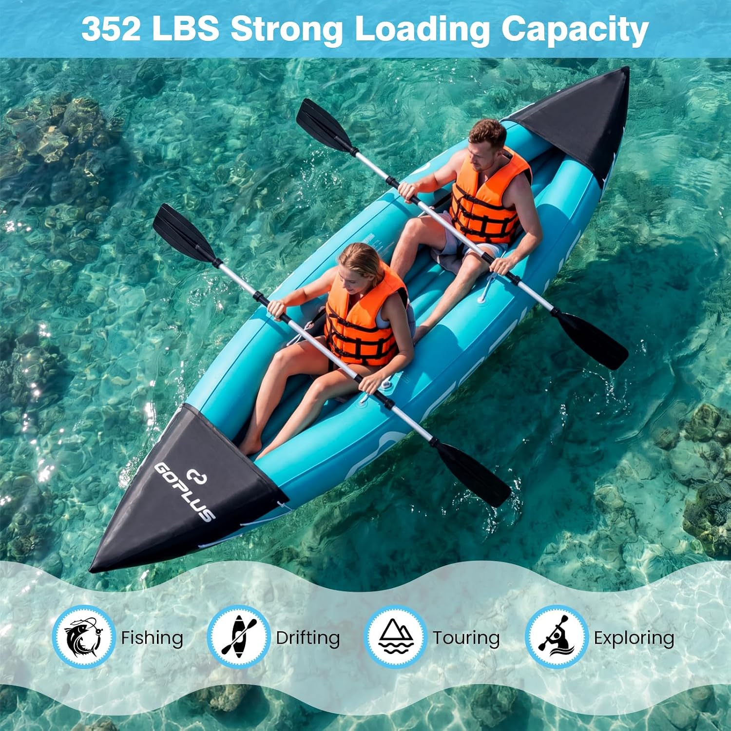 เรือคายัคเป่าลมสำหรับ 2 คน ขนา - Kayak Inflatable 2 Person บทวิจารณ์และราคา