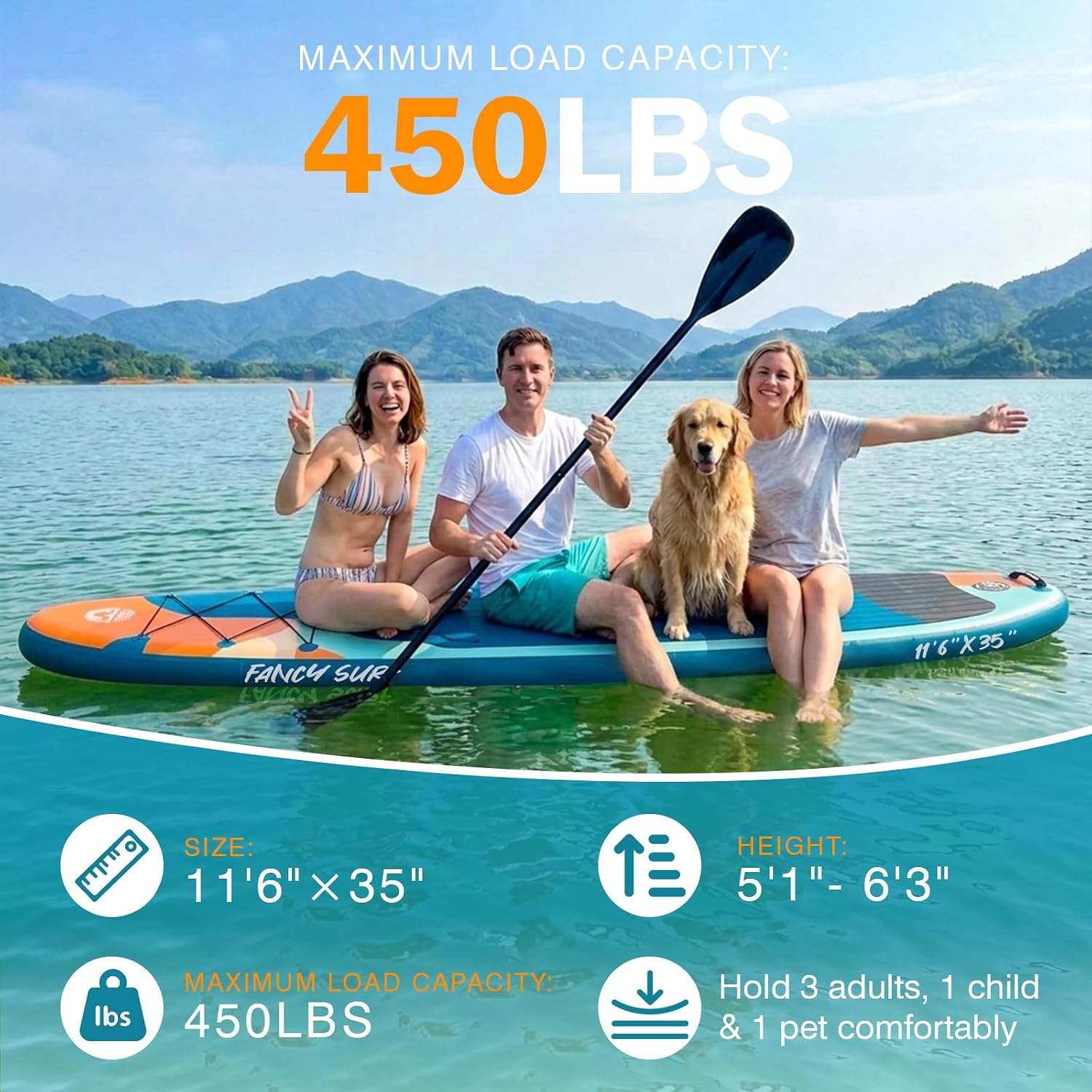 กระดานพายลมแบบพองได้ขนาดพิเศษ  - Paddle Board Backpack บทวิจารณ์และราคา