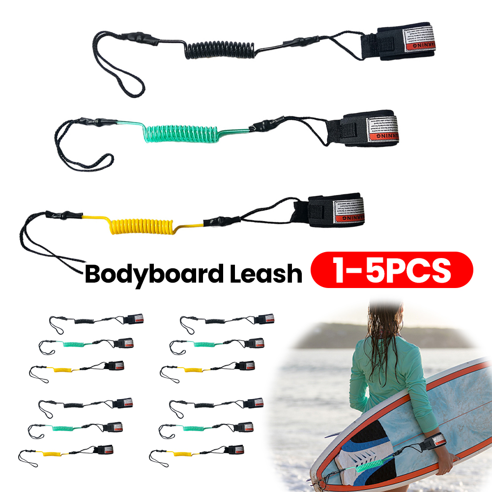 พรีเมี่ยมขด Body Board Leash T - Paddle Board Leash Coiled บทวิจารณ์และราคา