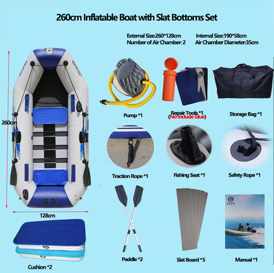 เรือพีวีซีเป่าลม 3 ชั้น เรือตก - Inflatable Kayak 3 Person บทวิจารณ์และราคา