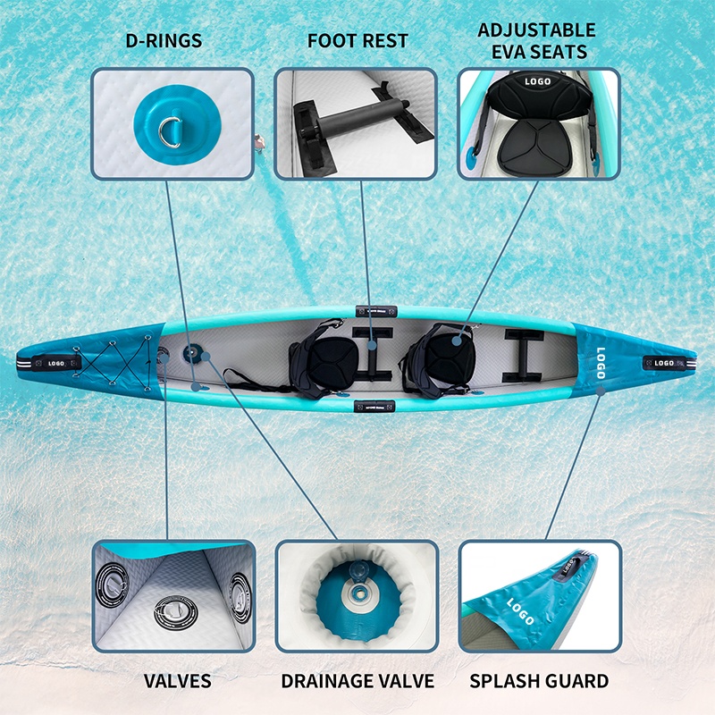 เรือคายัคแบบพองลม Drop Stitch  - Kayak Inflatable 2 Person บทวิจารณ์และราคา