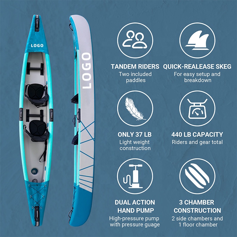 เรือคายัคแบบพองลม Drop Stitch  - Kayak Inflatable 2 Person บทวิจารณ์และราคา