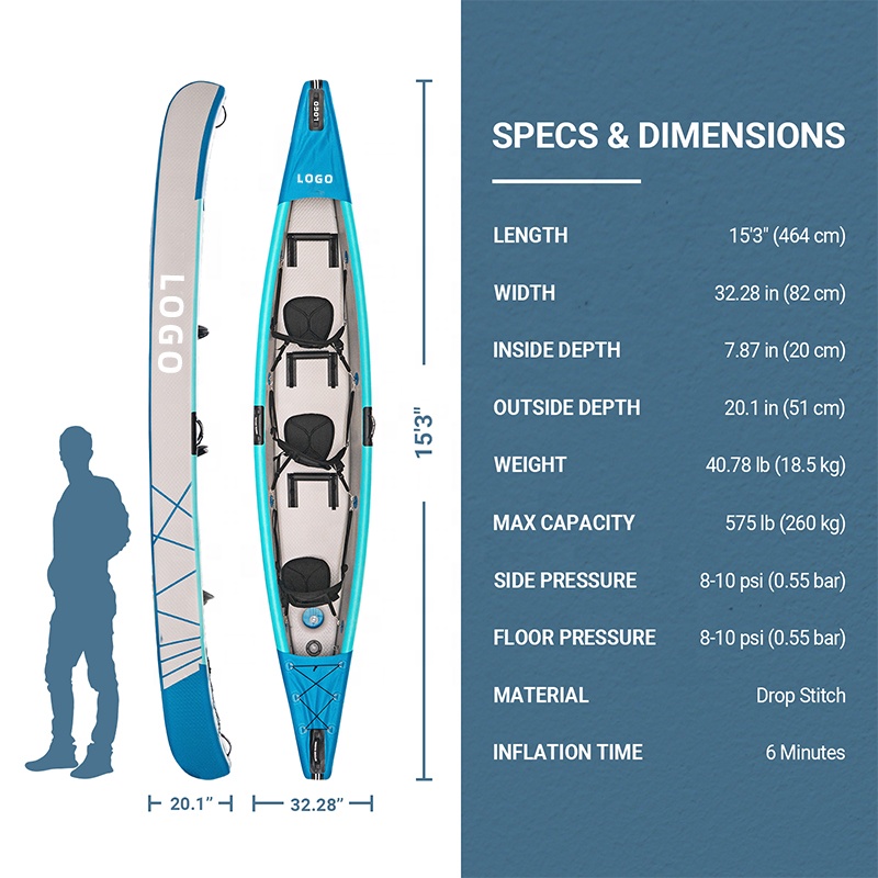 เรือคายัคแบบพองลม Drop Stitch  - Kayak Inflatable 2 Person บทวิจารณ์และราคา