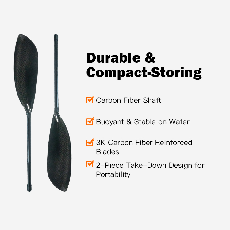 ไม้พายเรือคายัคคาร์บอนไฟเบอร์  - Kayak Paddle Carbon 2 Piece บทวิจารณ์และราคา