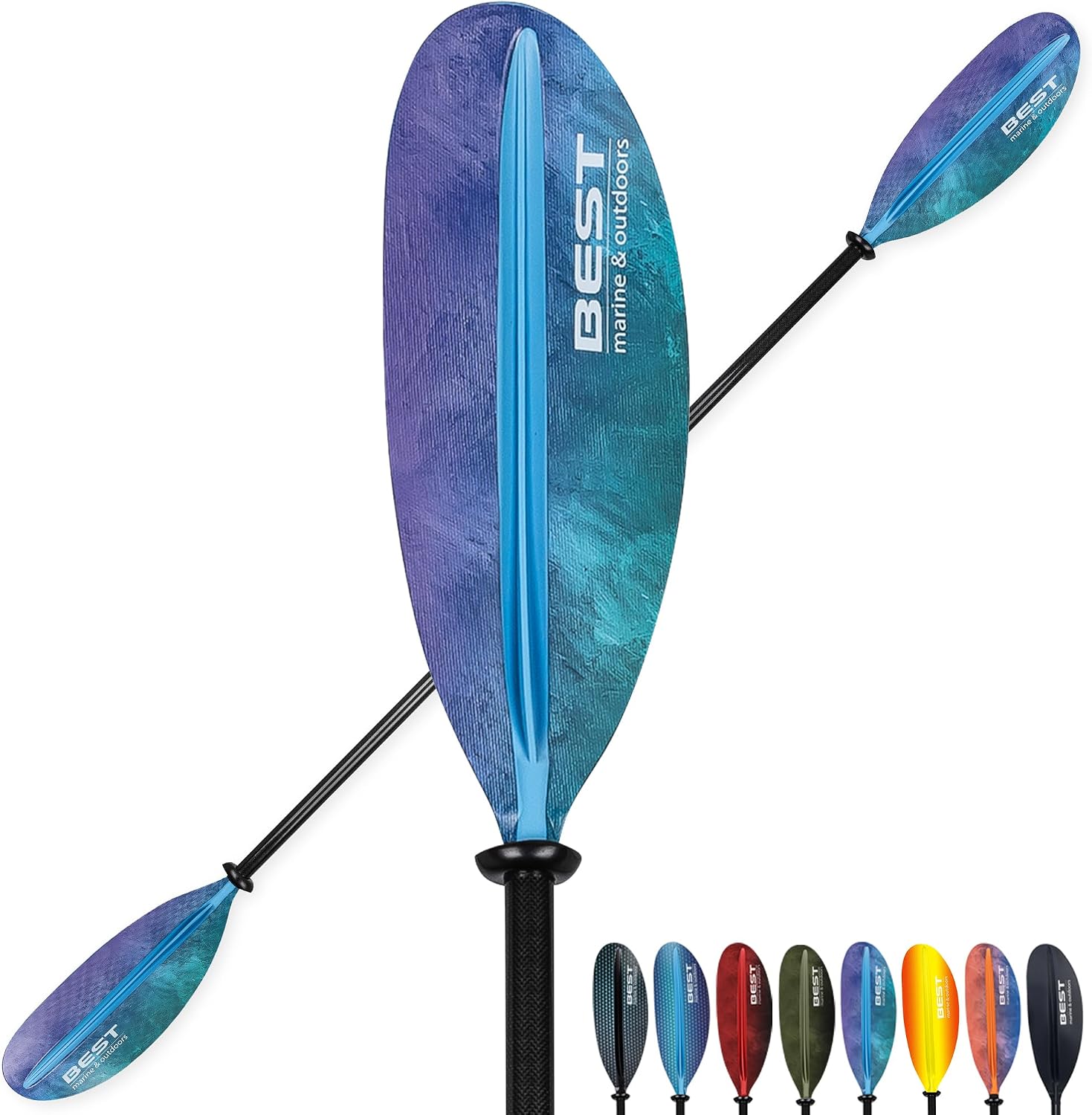 ไม้พายเรือคายัคคาร์บอนไฟเบอร์, - Kayak Paddle Carbon 2 Piece บทวิจารณ์และราคา