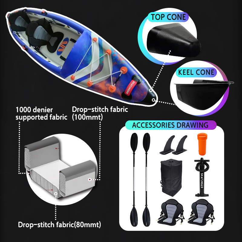 เรือคายัคพองลมสำหรับตกปลา 3 ที - Inflatable Kayak 3 Person บทวิจารณ์และราคา