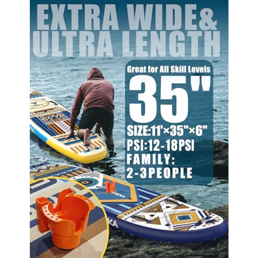 กระดานยืนพายแบบเป่าลมขนาด 11 ฟ - Sup Board 11Ft Inflatable บทวิจารณ์และราคา