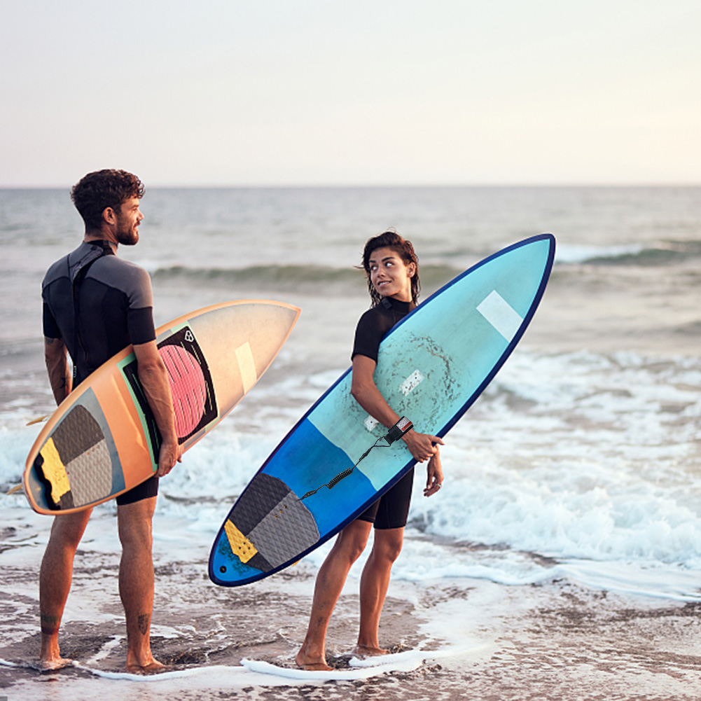 สายจูงบอร์ดบอร์ดแบบขด สายรัดข้ - Paddle Board Leash Coiled บทวิจารณ์และราคา