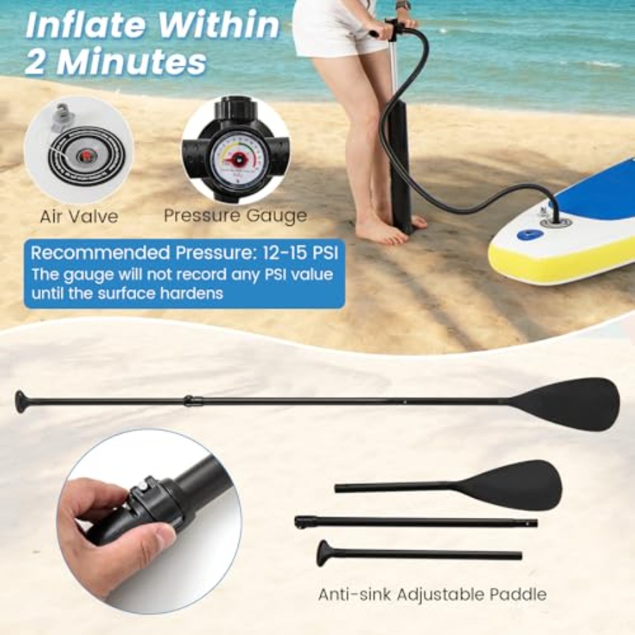 กระดานยืนพายแบบเป่าลมสำหรับเด็ - Sup Board 11Ft Inflatable บทวิจารณ์และราคา