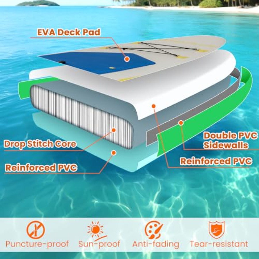 กระดานยืนพายแบบเป่าลมสำหรับเด็ - Sup Board 11Ft Inflatable บทวิจารณ์และราคา