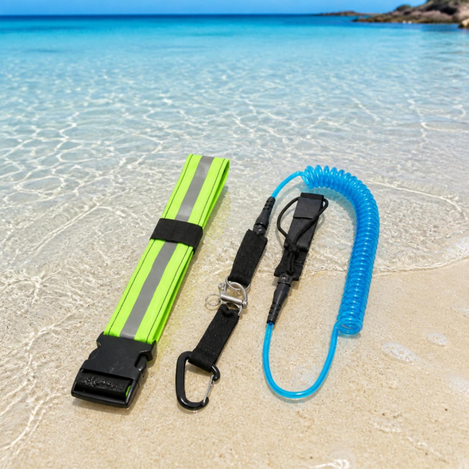 สายรัดเอวสำหรับพายเรือแบบมีเชื - Paddle Board Leash Coiled บทวิจารณ์และราคา